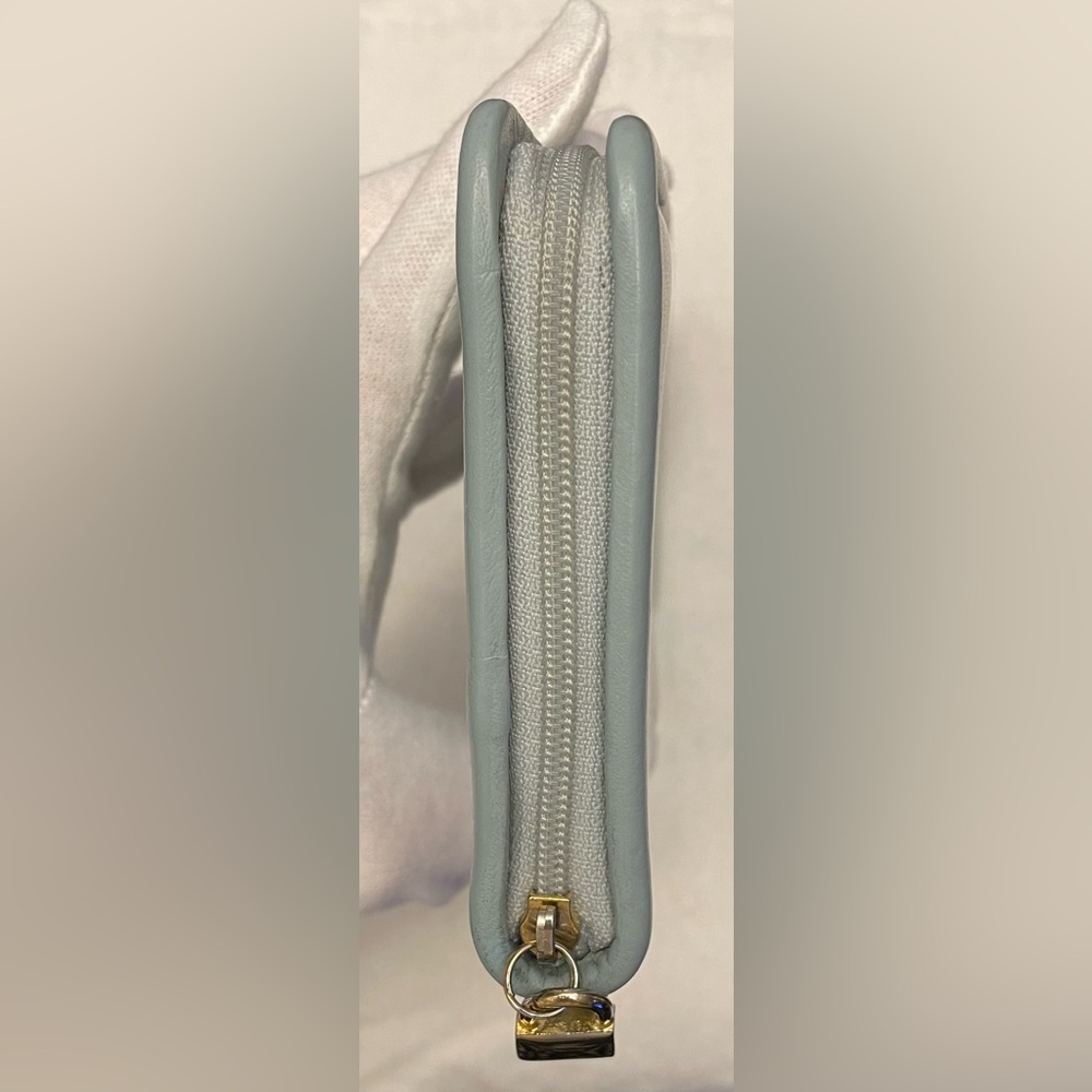 Celine Authentic Vintage Blue Leather Long Wallet - Picture 2 of 16